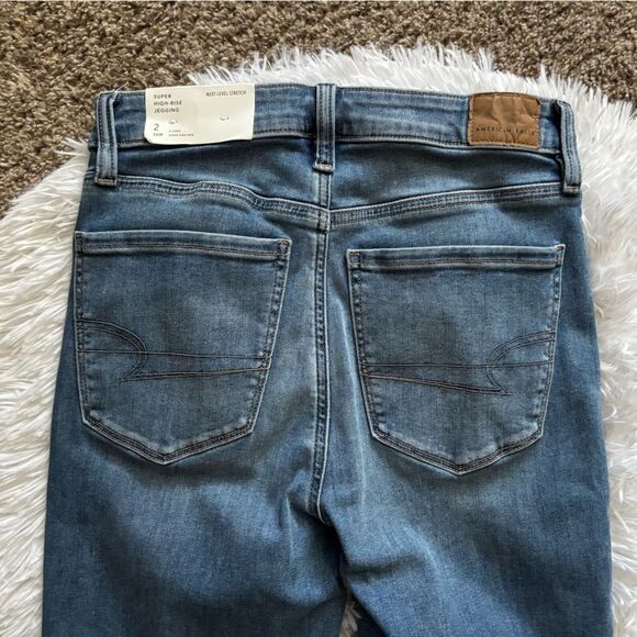 American Eagle Jeans Super High Rise Jegging New Womens Size 2 X Long - Picture 3 of 10